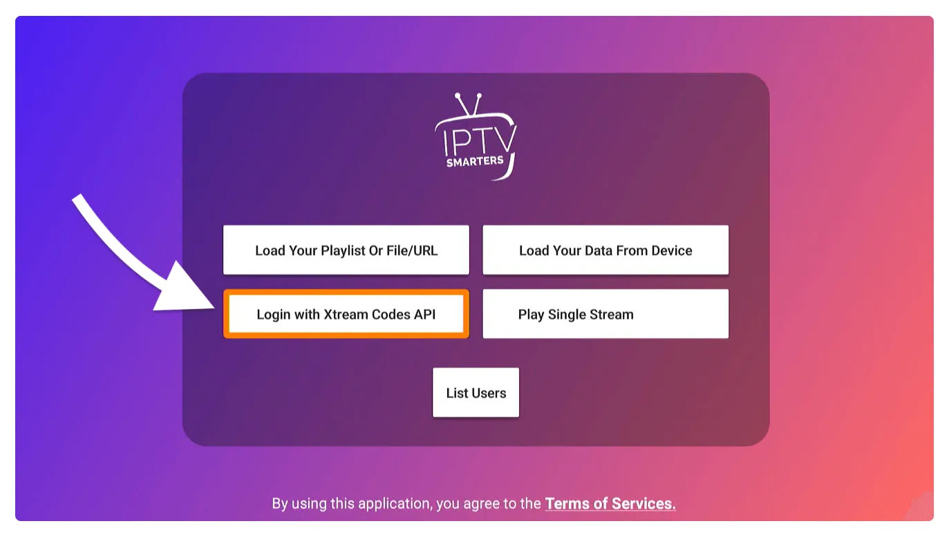 Login with Xtreme Codes API for Storuno IPTV